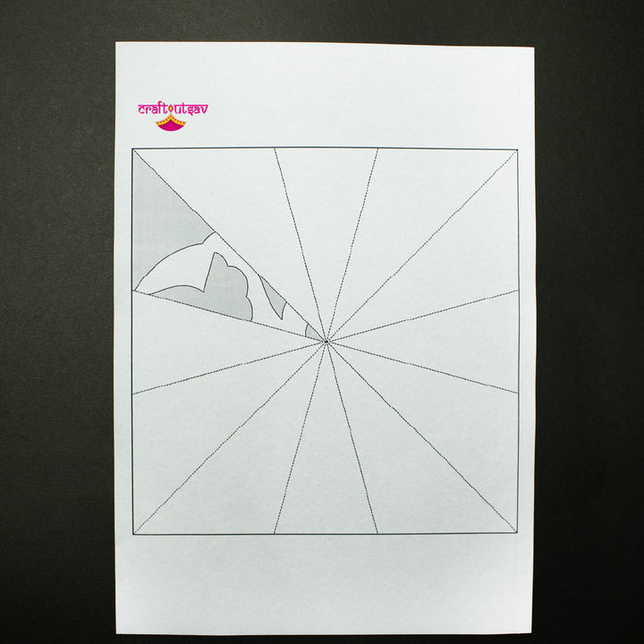 Diya Shaped Snowflake Template