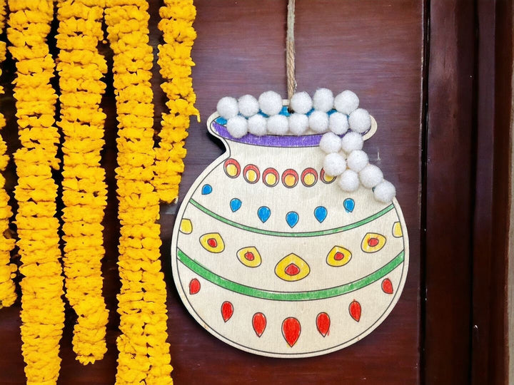 Dahi Matki Bal Krishna Wood Coloring Kit