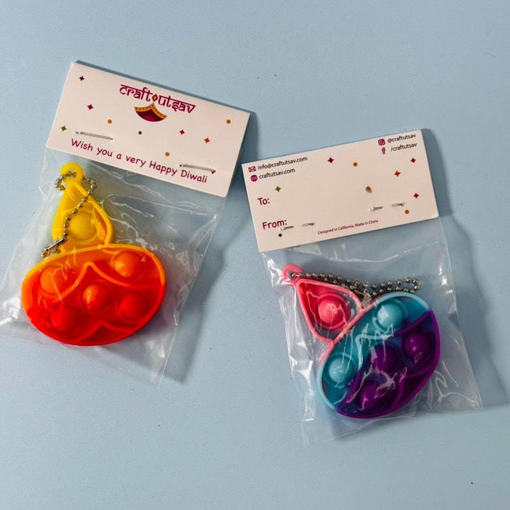 Mini Diwali Diya Pop It Key Chain