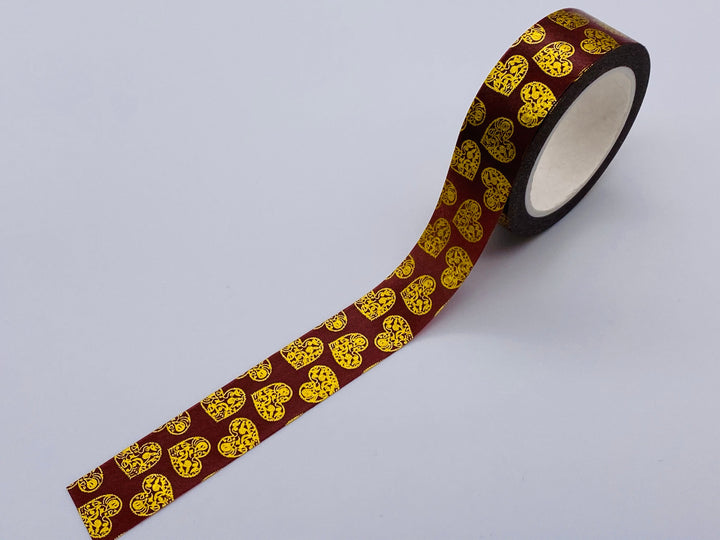 Glitter Heart Washi Tape - Ornamental Hearts/Valentine Washi Tape
