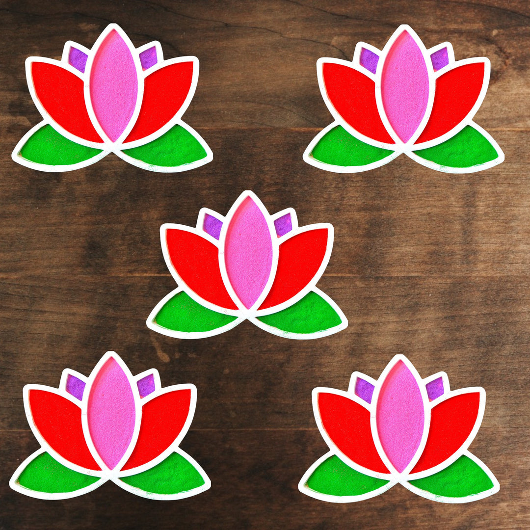 Lotus Rangoli Mat (Set of 6)