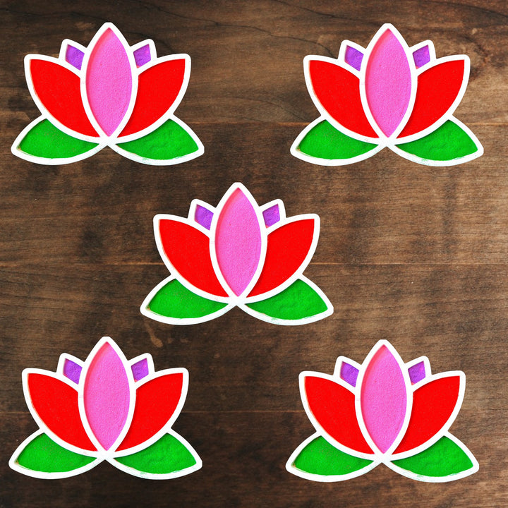 Lotus Rangoli Mat (Set of 6)