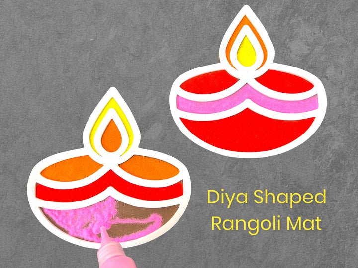 Diwali Diya Rangoli Mat (Set of 6)