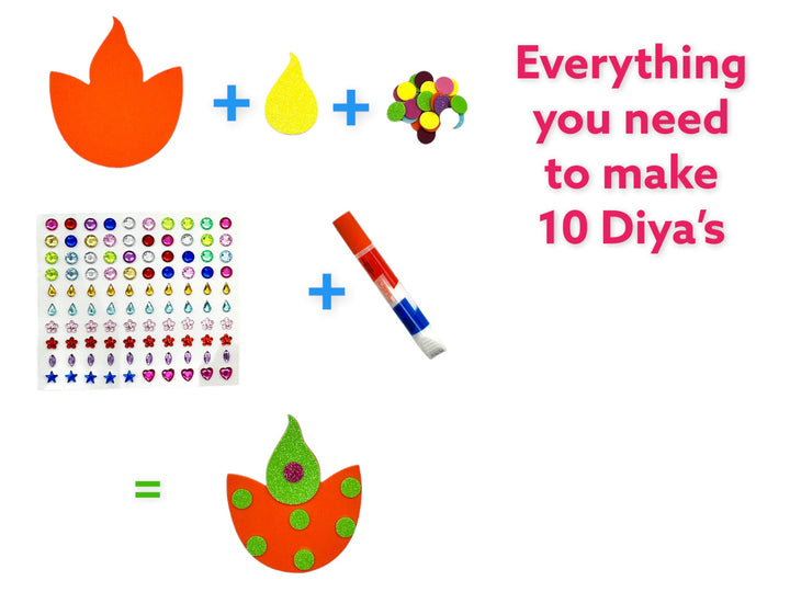 Lotus Diwali Diya Foam Craft Kit