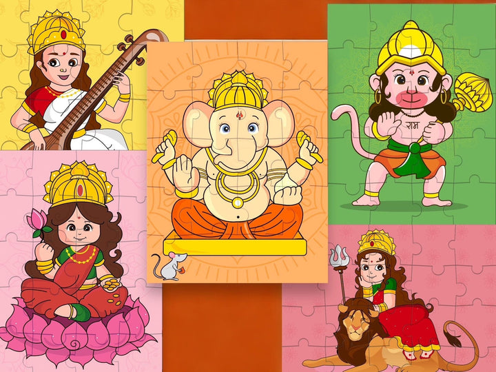 Set of 5 - Hindu Gods & Goddesses Jigsaw Puzzle